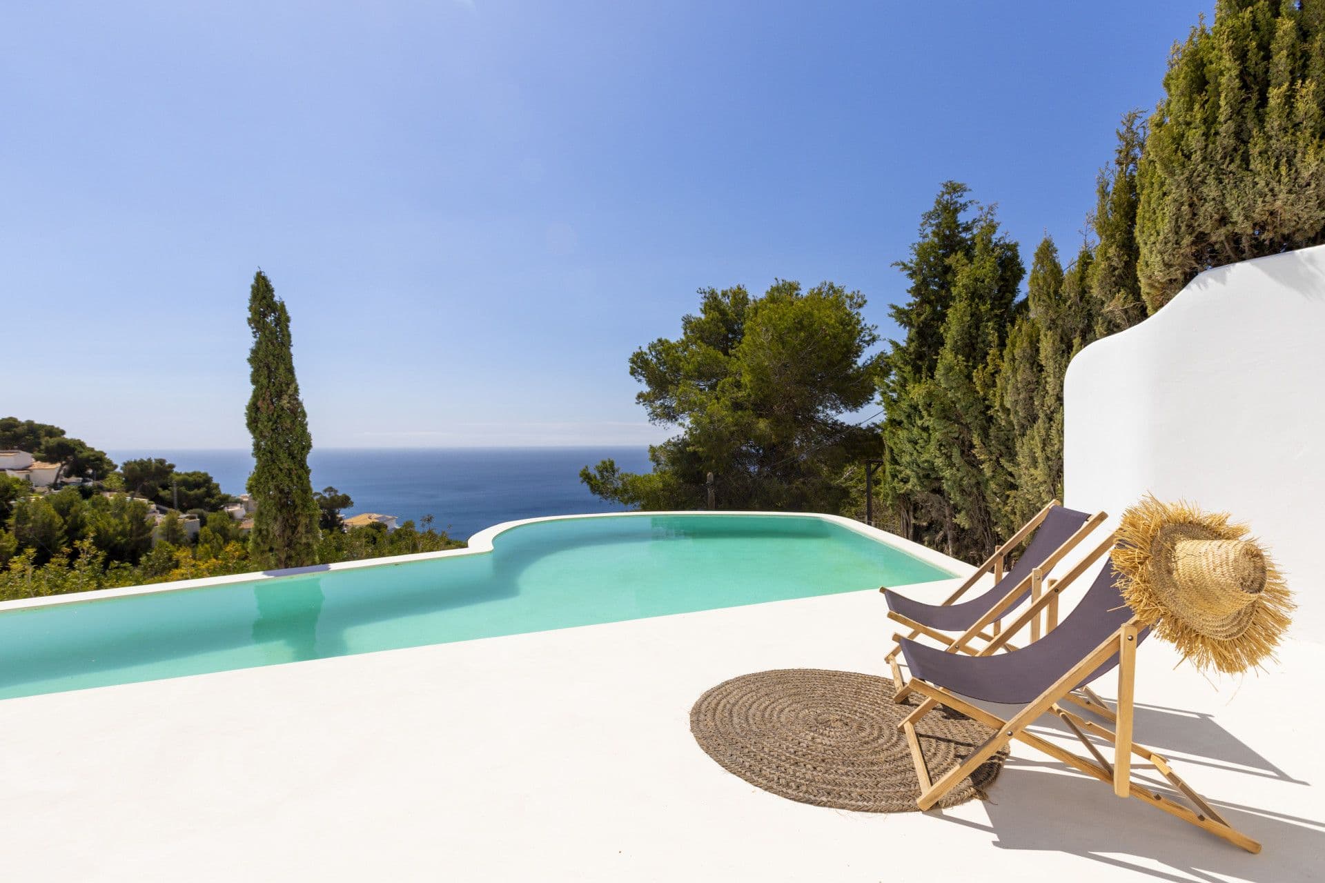 Ibiza style villa with fantastic views located in the area of Costa Nova, Jávea