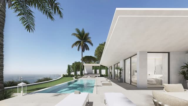 Wunderschöne Villa auf einem Grundstück in erster Meereslinie mit Blick auf das Mittelmeer in Balcón al Mar, Jávea (Alicante) Spanien.