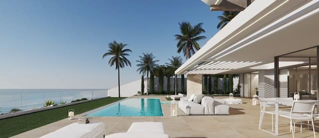 Wunderschöne Villa auf einem Grundstück in erster Meereslinie mit Blick auf das Mittelmeer in Balcón al Mar, Jávea (Alicante) Spanien