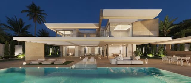 Beautiful villa located on a frontline plot overlooking the Mediterranean sea in Balcon al Mar, Javea