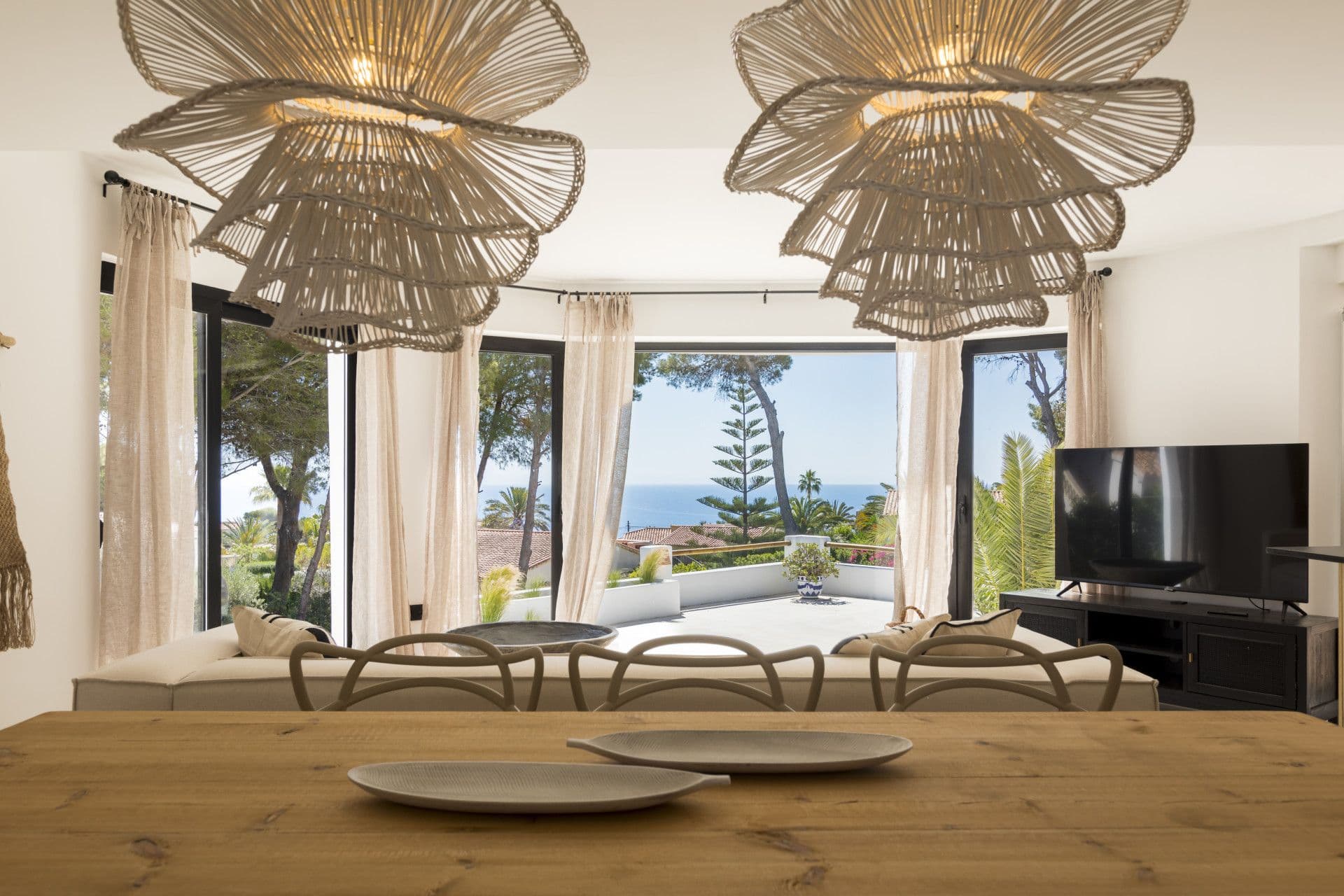 Villa de style Ibiza avec vue sur la mer dans la région de Cap Negre, Javea (Alicante)