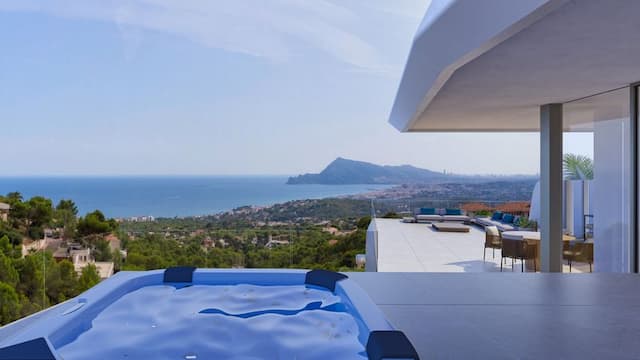 Luxusvilla in Altea, Alicante, mit Meerblick, die demnächst gebaut wird.