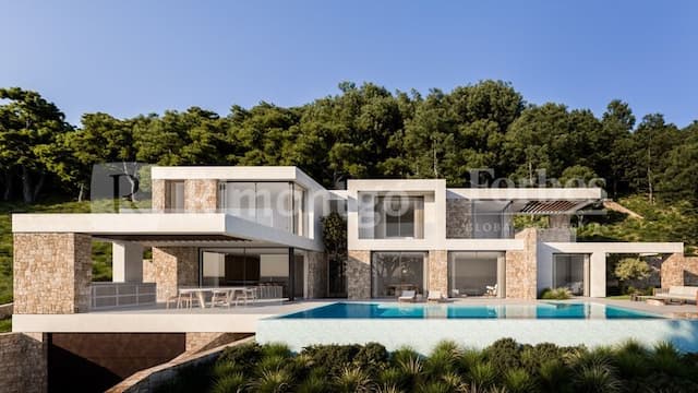 Villa im mediterranen Stil mit Panoramablick in der Gegend von Trencall, Jávea (Alicante)