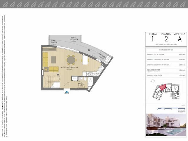 Apartamento ático dúplex de nueva construcción en Cala Blanca, Jávea (Alicante)