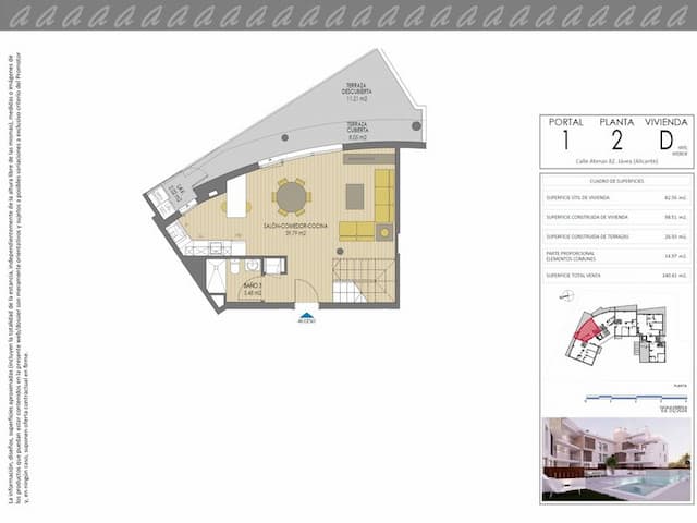 Apartamento ático dúplex de nueva construcción en Cala Blanca, Jávea (Alicante)