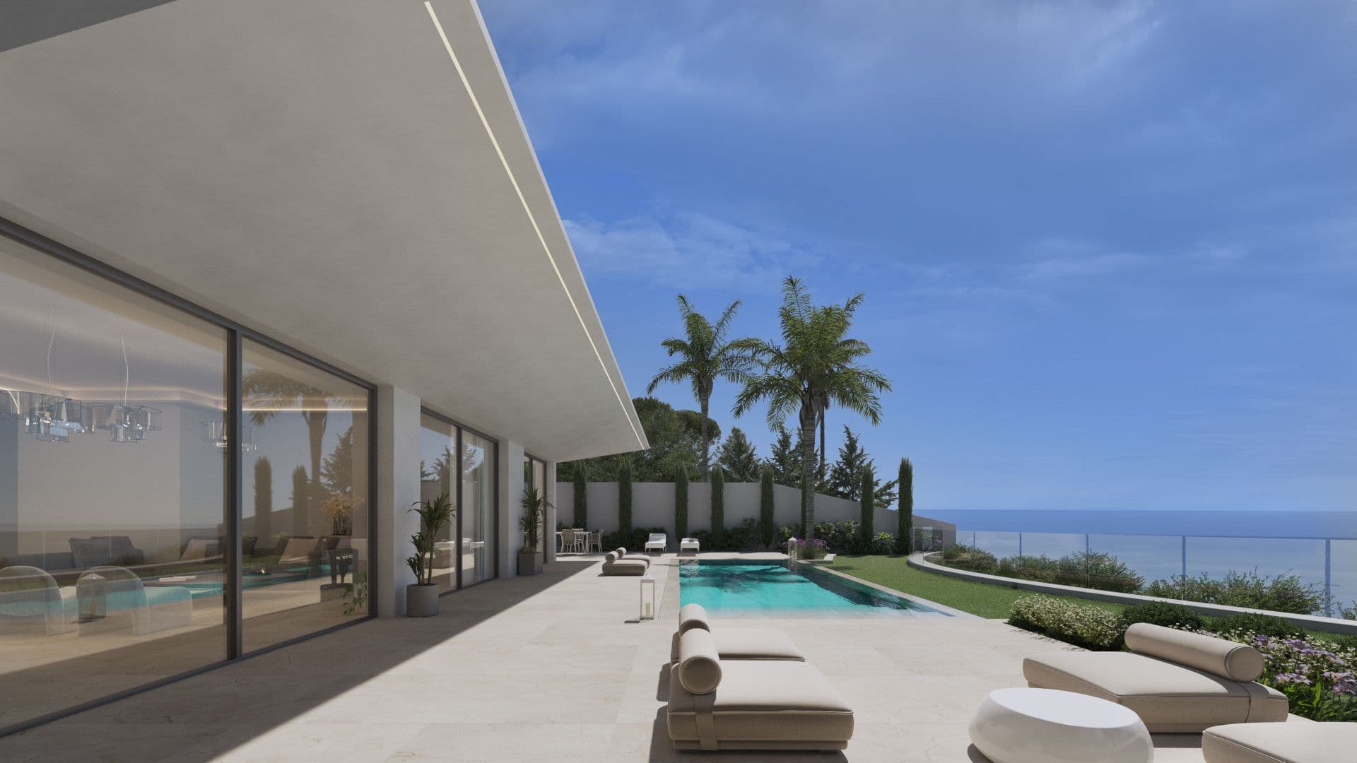 Wunderschöne Villa auf einem Grundstück in erster Meereslinie mit Blick auf das Mittelmeer in Balcón al Mar, Jávea (Alicante) Spanien.