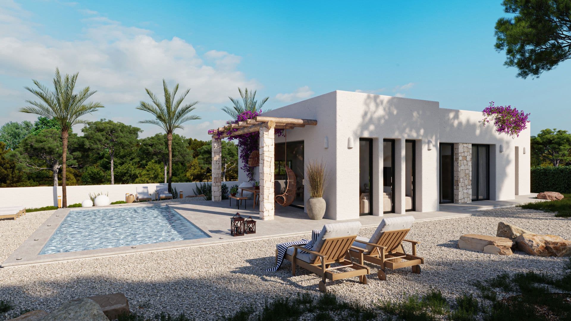 Ibiza-style villa, located in Dénia (Alicante) - Licensed project.